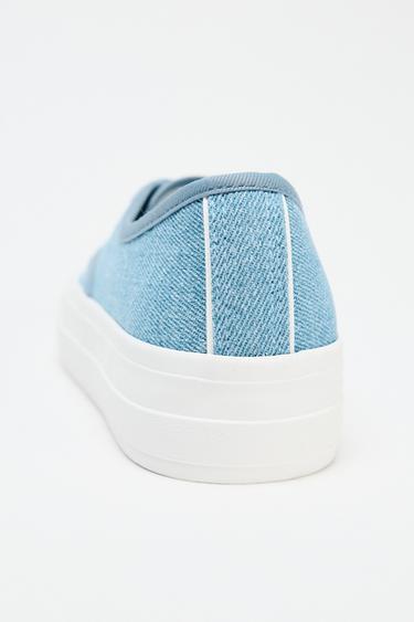 BASKETS DENIM CLAIR - Bleu jean de Zara - Image 6