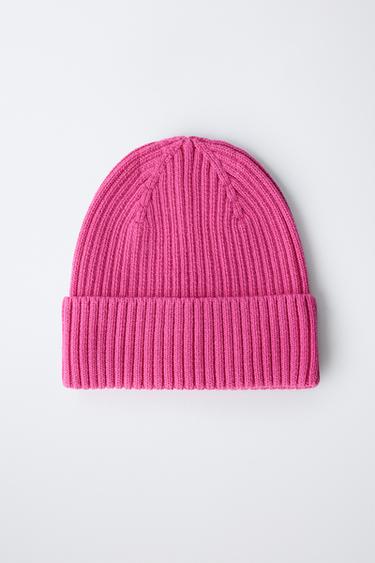 BONNET EN MAILLE UNIE - Rose de Zara - Image 3
