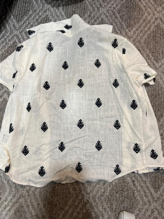 CONTRAST EMBROIDERED SHIRT ZW COLLECTION - Image 4