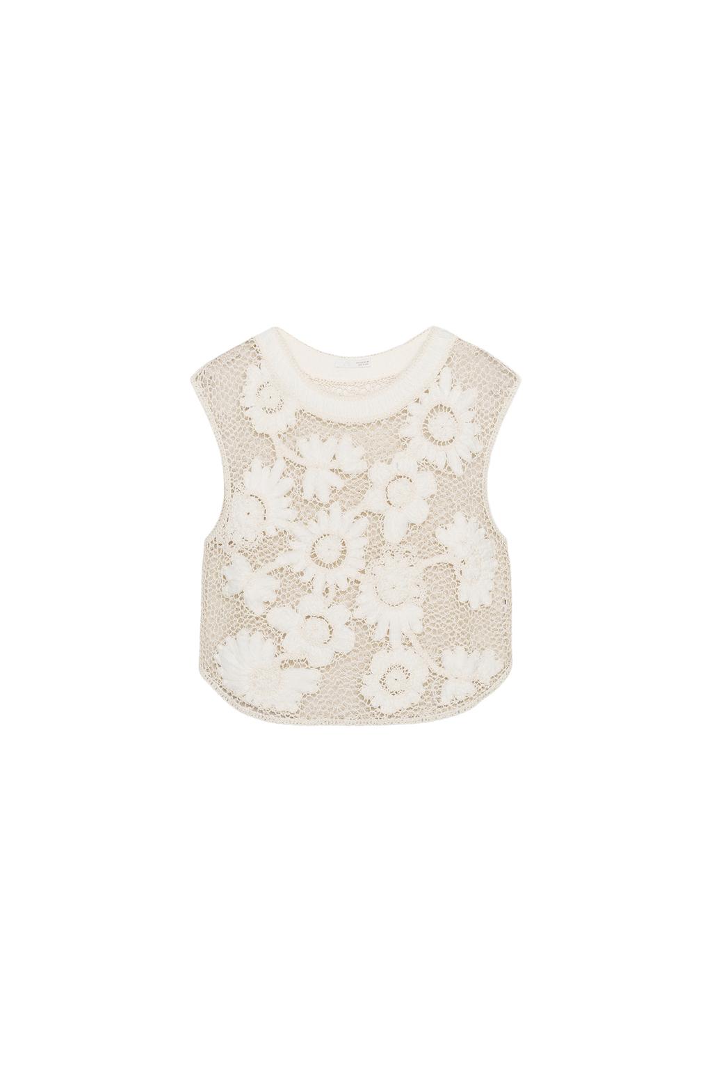 CROCHET FLORAL TOP