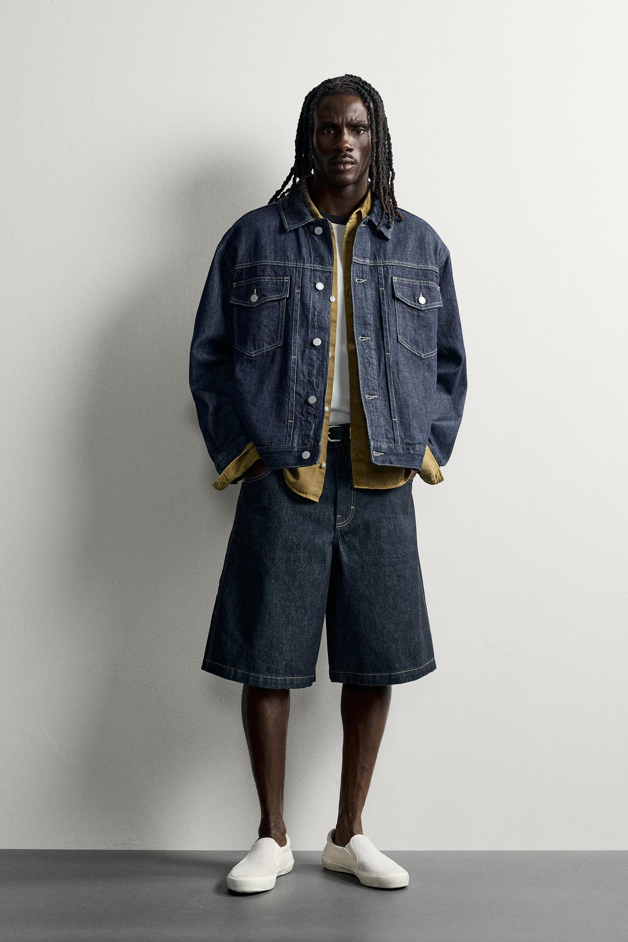 OVERSIZE FIT DENIM JACKET - Indigo | ZARA Singapore