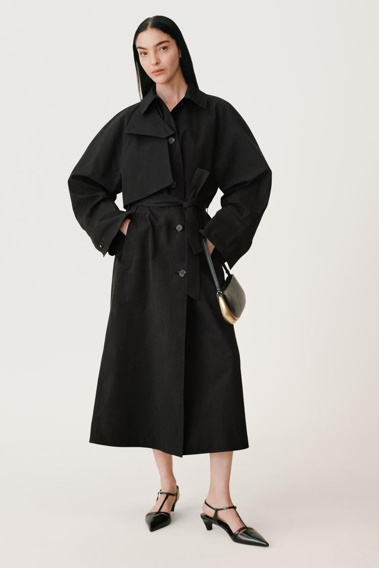 TRENCH EN COTON 50E ANNIVERSAIRE Noir ZARA France