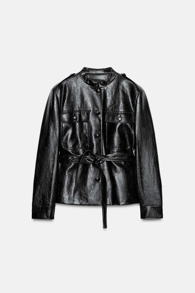 Chaqueta efecto piel colección ZW 7