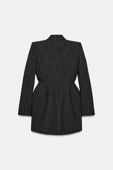 ZW COLLECTION PINSTRIPE BLAZER DRESS - Grey by Zara - Image 5