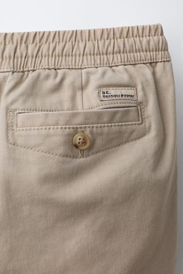 STRAIGHT CHINO TROUSERS - Light beige by Zara - Image 3