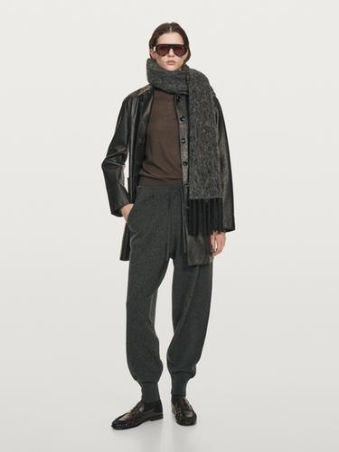 Pantalón bombacho bolsillos 100% lana - Gris antracita de Zara - Imagen 0