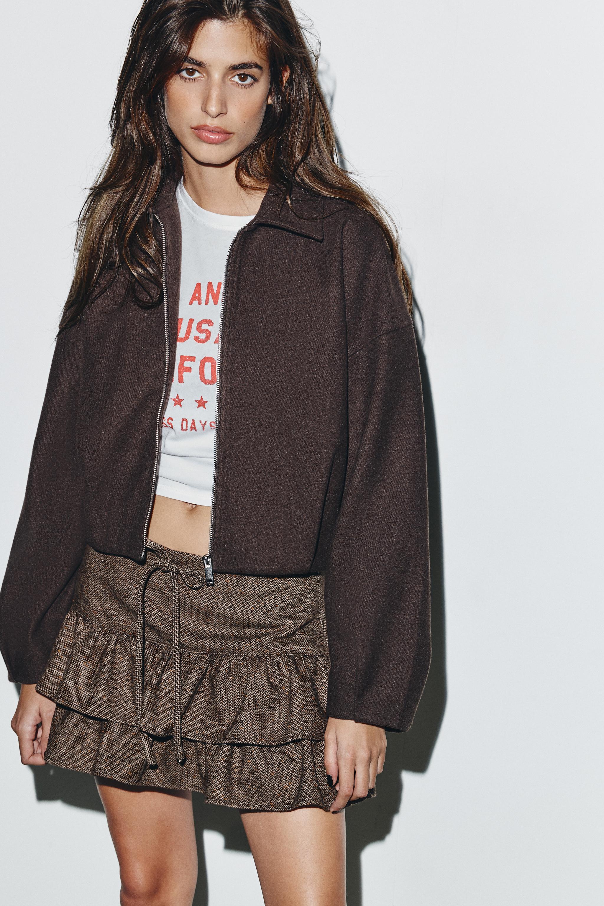 ZIPPERED SOFT BOMBER JACKET