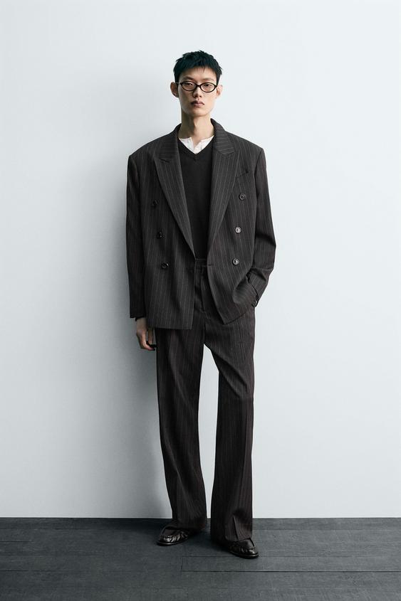 PINSTRIPE SUIT PANTS