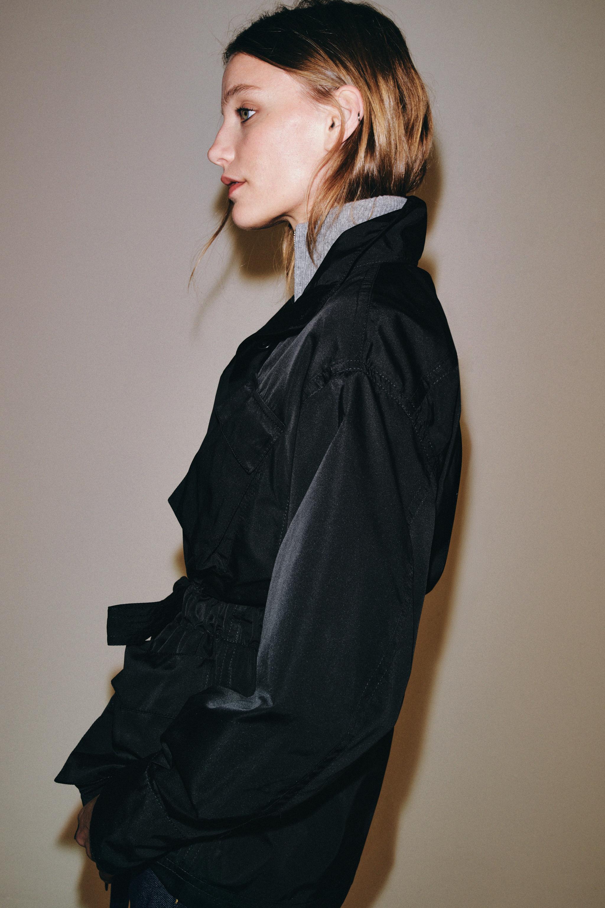 Женские куртки Zara ZW COLLECTION BELTED JACKET — фото 4
