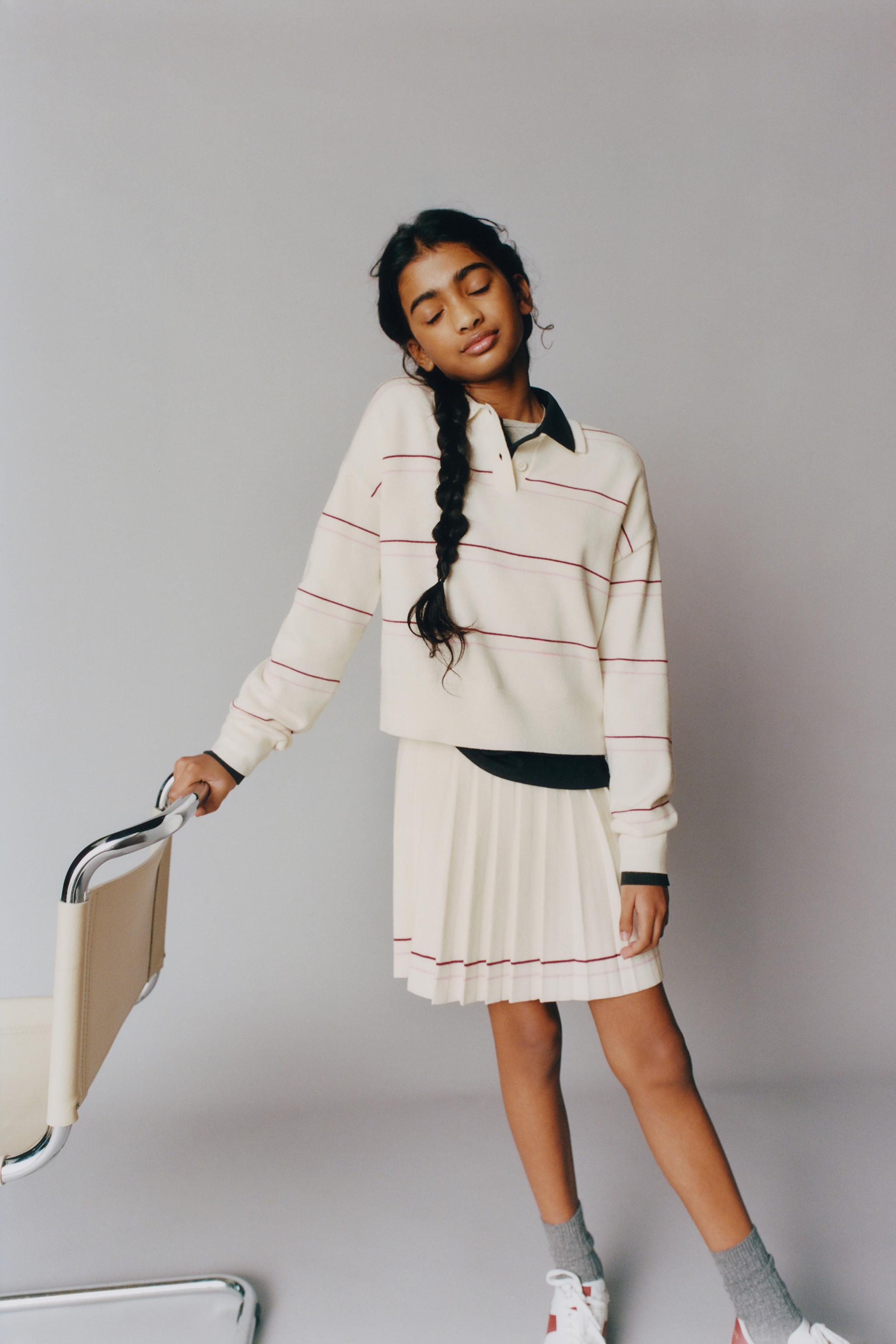 BOX PLEAT KNIT SKIRT - Pink | ZARA United States
