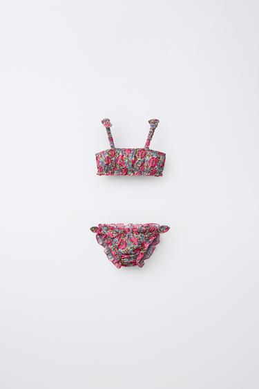 2-6 YEARS/ FLORAL PRINT BIKINI MADE WITH LIBERTY FABRIC - Fuchsia by Zara