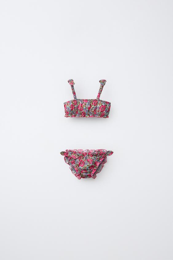 2-6 ANS / BIKINI À IMPRIMÉ FLEURS MADE WITH LIBERTY FABRIC - Fuchsia de Zara - Image 0