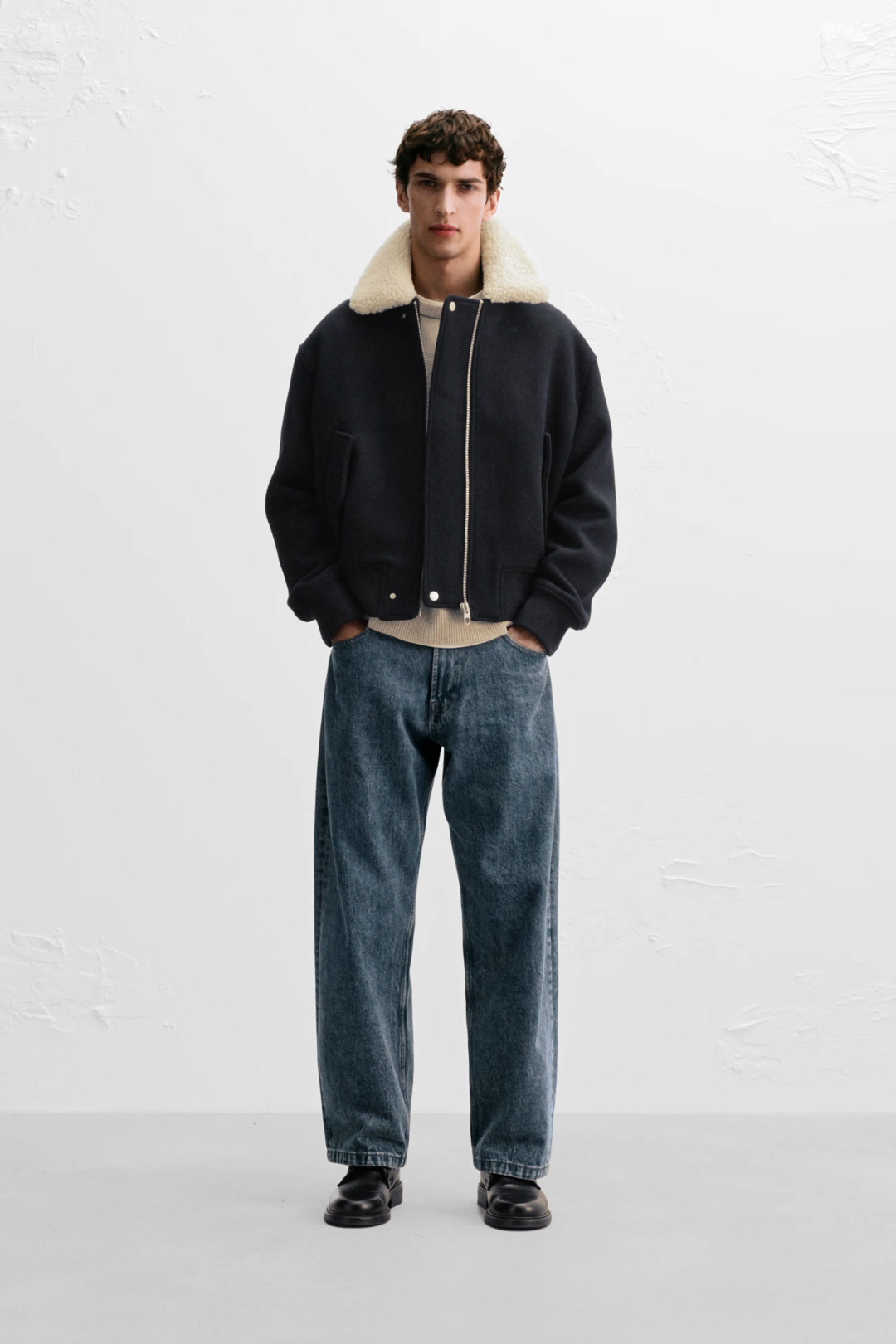 コントラストカラージャケット - オフホワイト | ZARA Japan / 日本