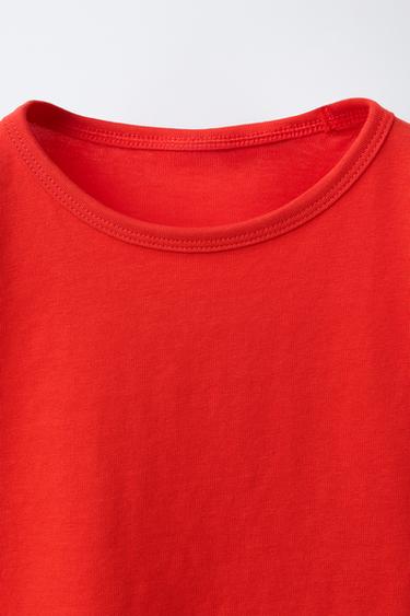 T-SHIRT UNI - Rouge de Zara - Image 6