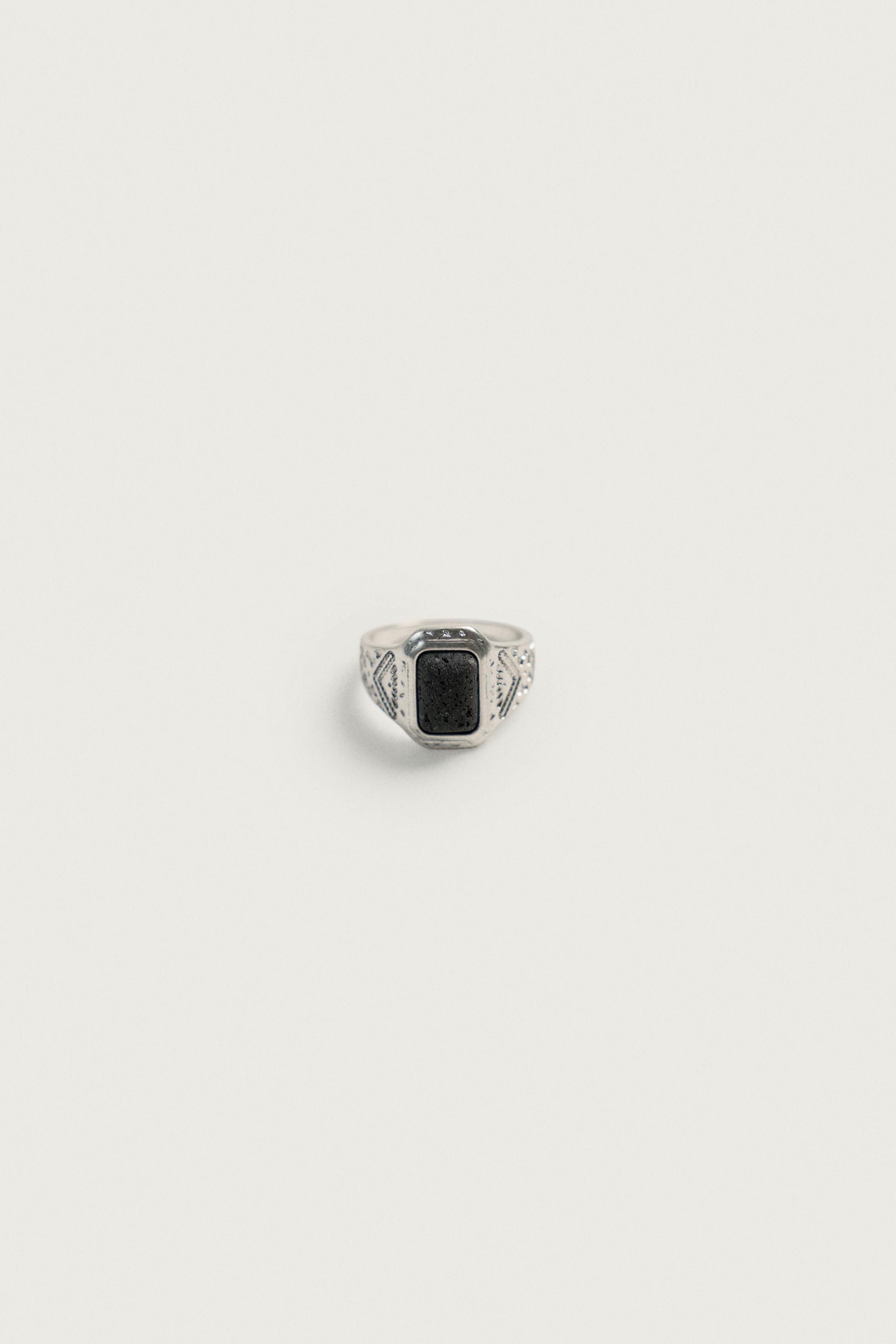Мужские аксессуары Zara EMBOSSED SIGNET RING — фото 5