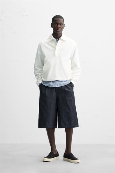 LYOCELL AND COTTON HOODED JACKET - Ecru by Zara - Image 0