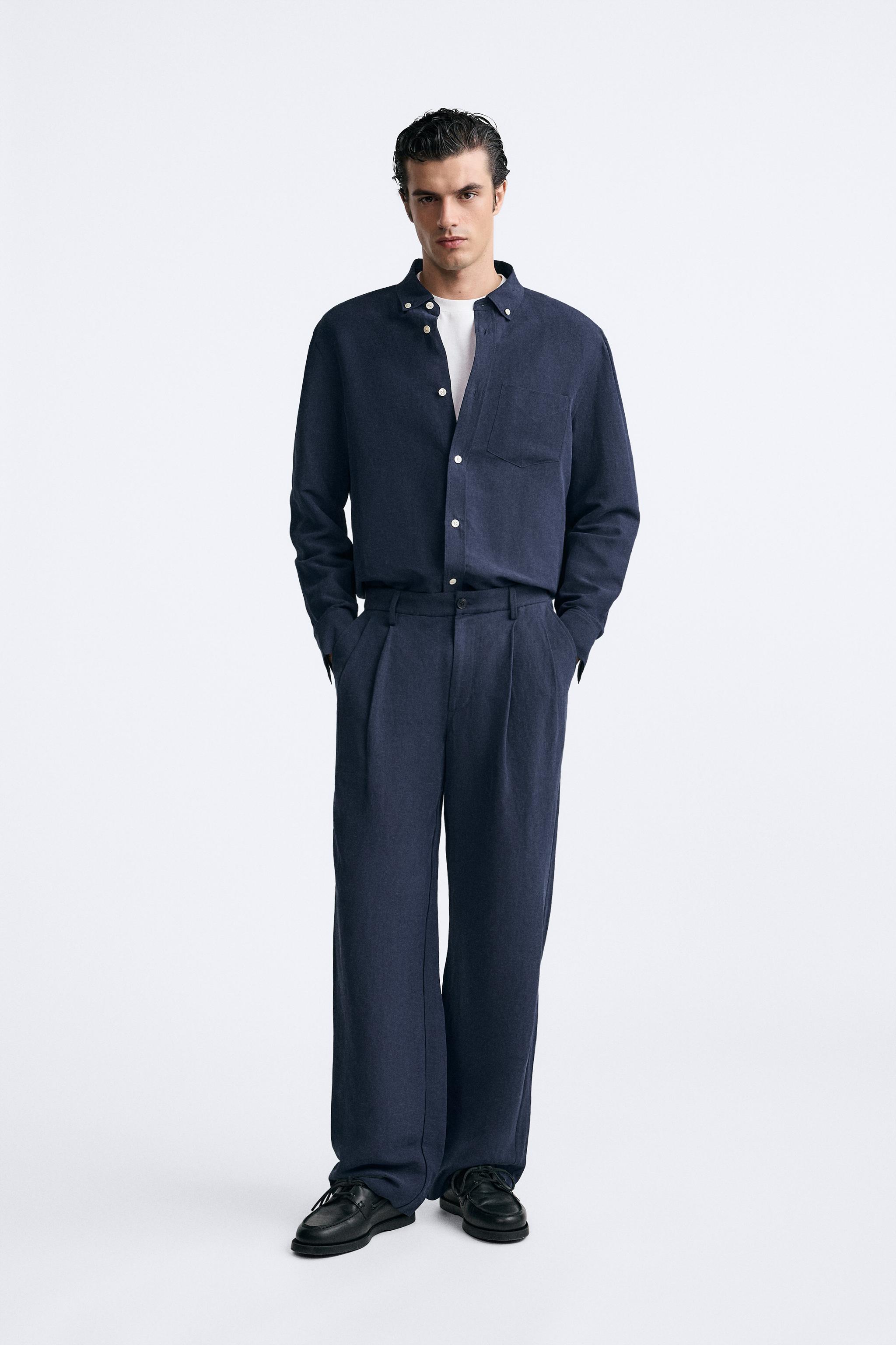 Silk pants zara on sale