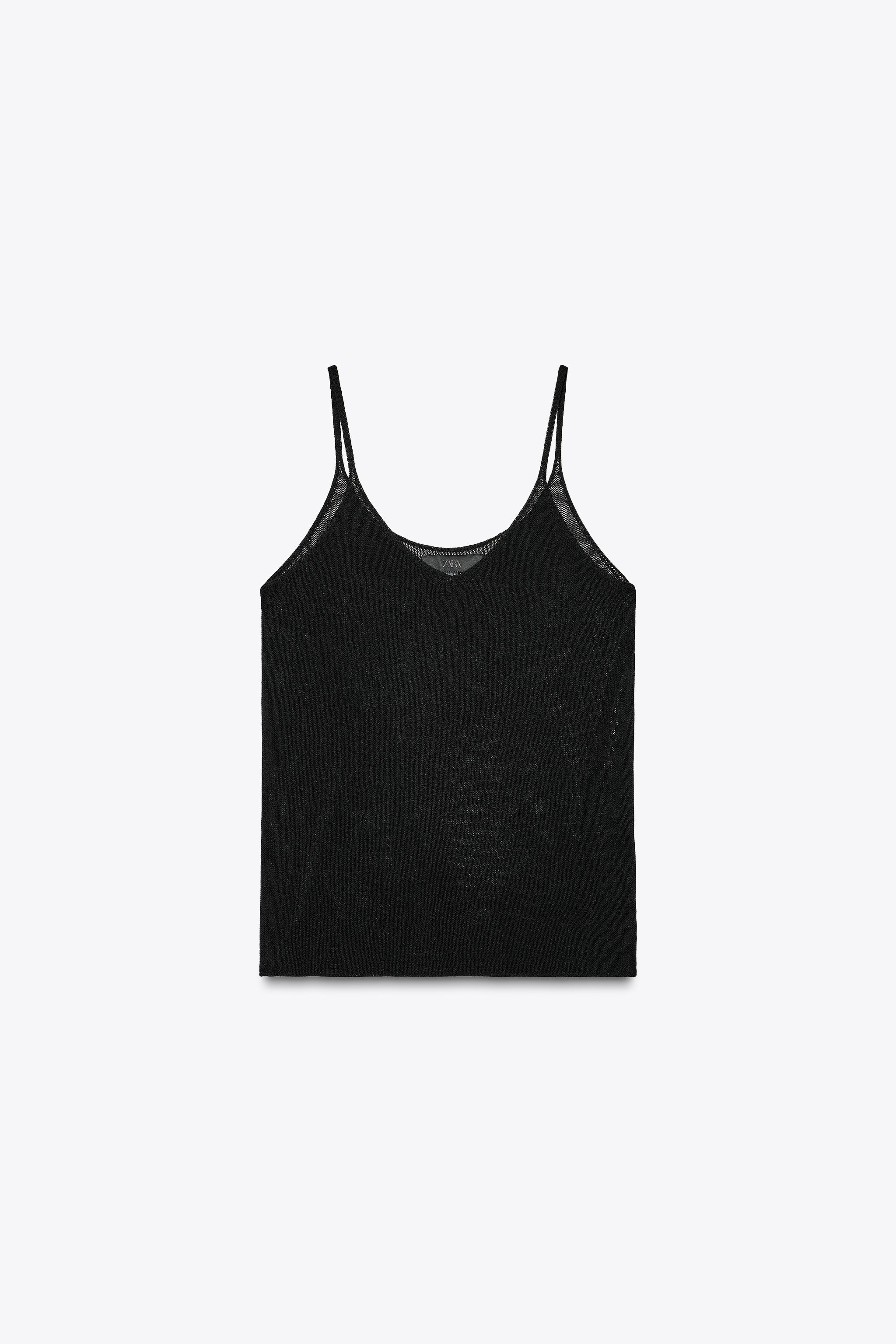 STRAPPY KNIT TOP - Black | ZARA United States