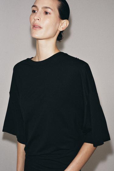 ROBE LONGUE FLUIDE - Noir de Zara - Image 3