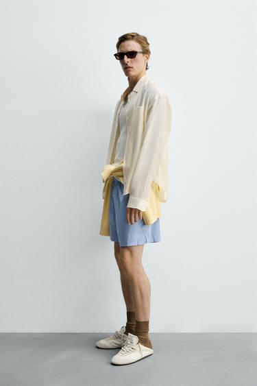 FLOWING BAMBOO - SILK SHIRT - Oyster-white by Zara - Image 3