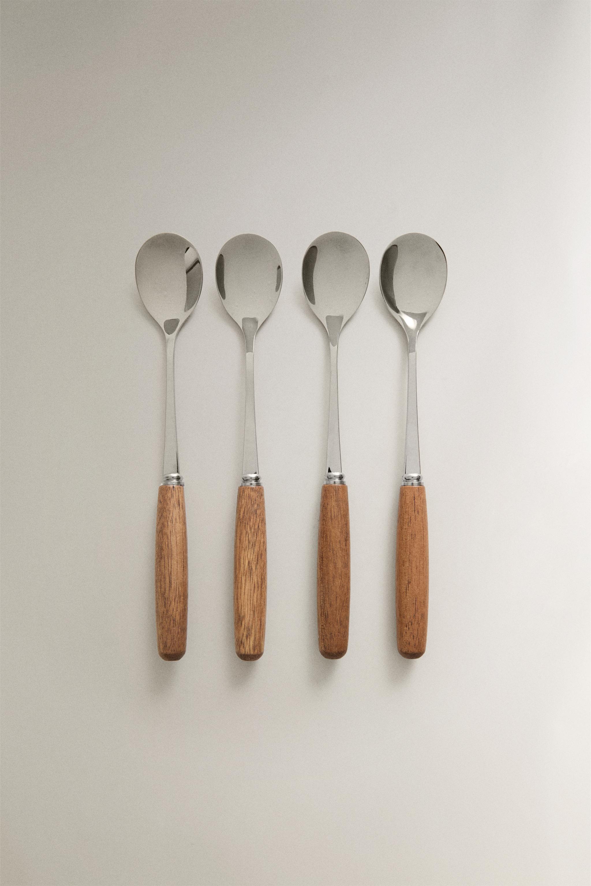 PACK OF WOODEN TEASPOONS (PACK OF 4)