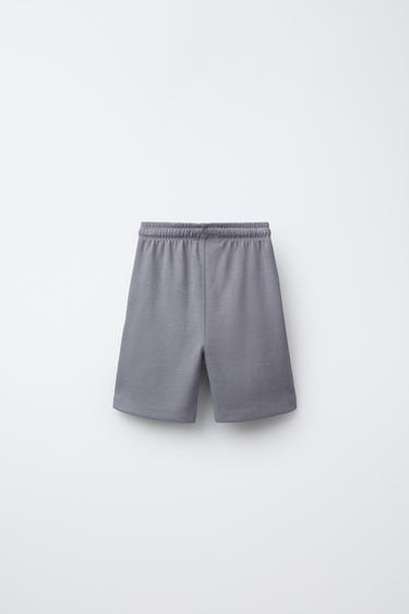 SLOGAN INTERLOCK T-SHIRT AND BERMUDA SHORTS SET - Mauve by Zara - Image 5