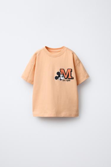 Zara MICKEY MOUSE © DISNEY PRINT T-SHIRT - Tangerine - Image 0
