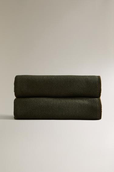 PLAID LAINE MANTECO - Vert de Zara - Image 1