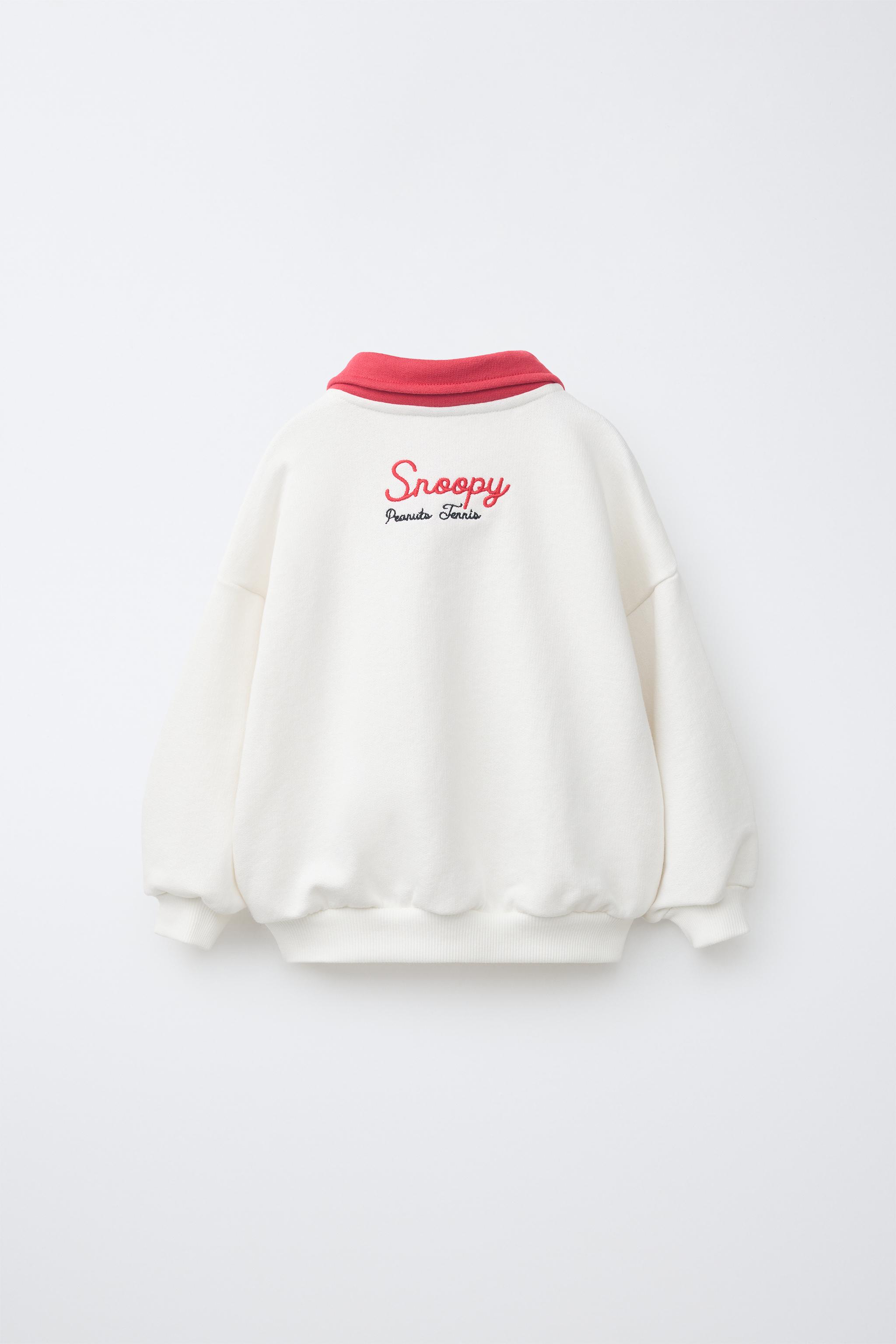 EMBROIDERED SNOOPY PEANUTS™ POLO SWEATSHIRT