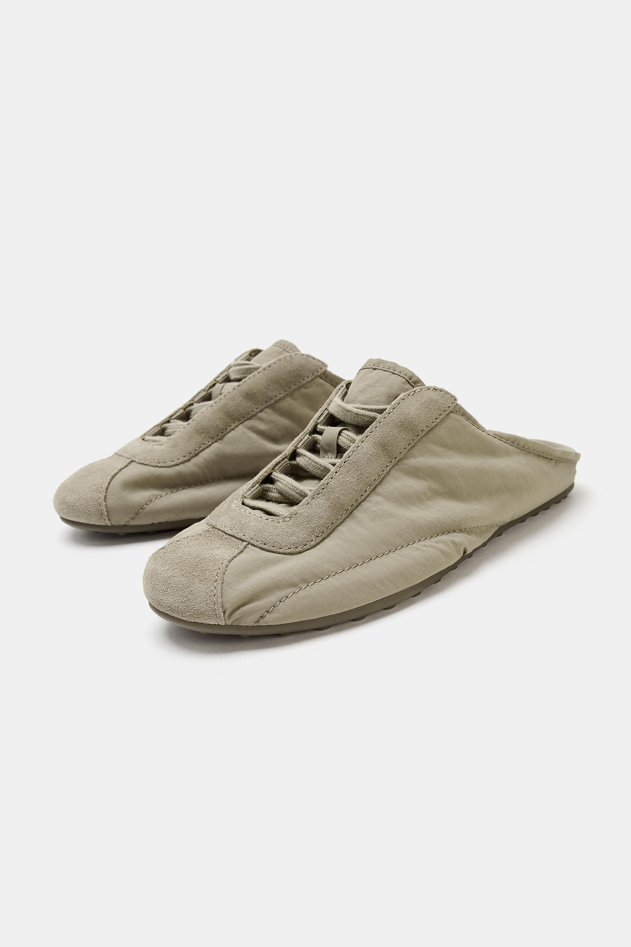 FABRIC COLLAPSIBLE HEEL SNEAKERS