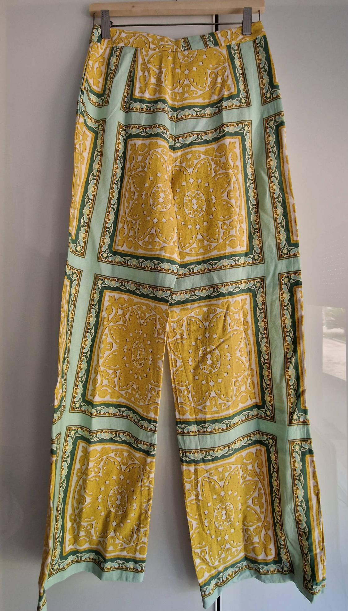 PRINTED LINEN BLEND TROUSERS - Image 4