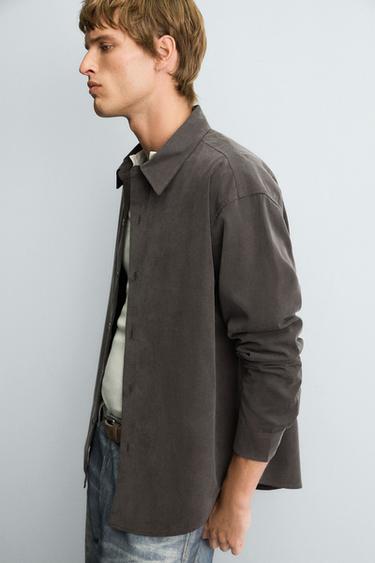 FLOWING RELAXED FIT SHIRT - mink brown by Zara - Image 5