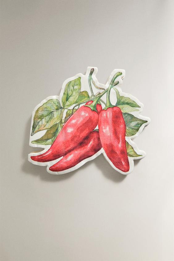 Zara CHILI PAPER NAPKINS (PACK OF 20) - Red - Image 0