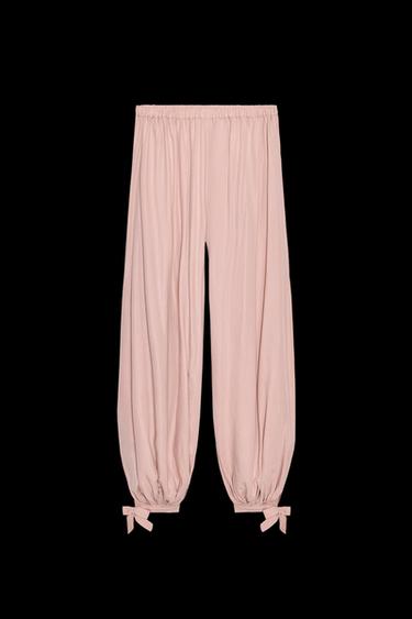 ZW COLLECTION FLOWING BALLOON TROUSERS - Pink by Zara - Image 0