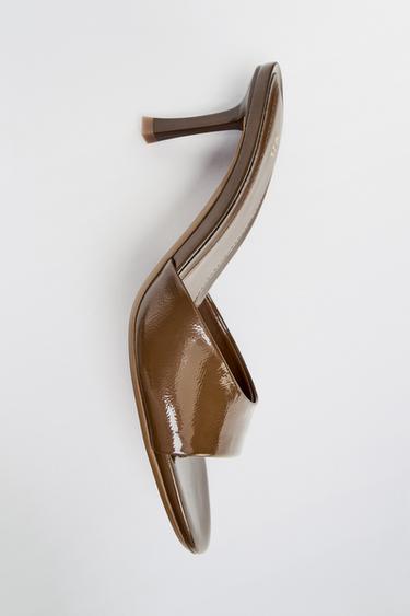 HIGH-HEEL SLINGBACK MULE SANDALS - Brown by Zara
