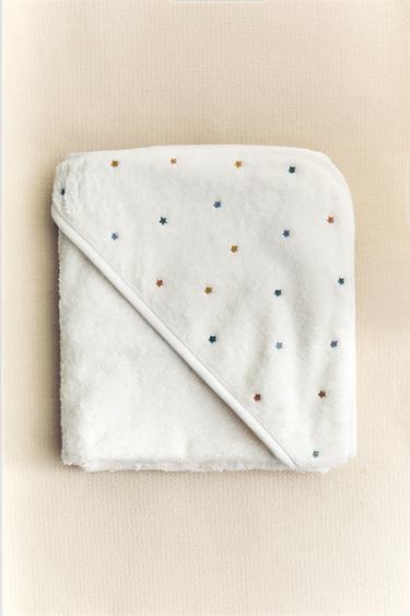 CAPE DE BAIN BÉBÉ ÉTOILES - Blanc cassé de Zara - Image 5