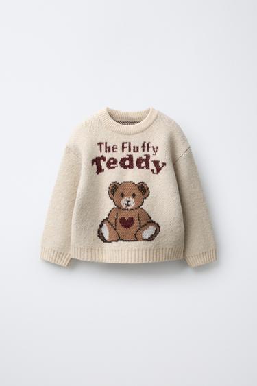 KNIT BEAR SWEATER - Ecru by Zara - Image 0