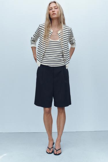 Zara 條紋針織開襟衫 - 條紋