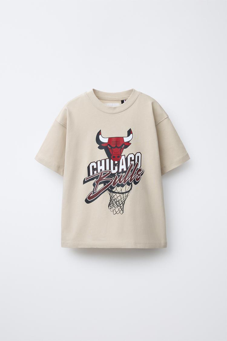 CHICAGO BULLS NBA PRINT T-SHIRT camel ZARA Australia
