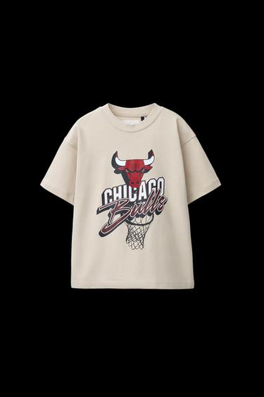 T-SHIRT MIT CHICAGO BULLS NBA © PRINT - grau-beige von Zara - Bild 0