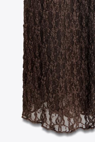 LACE MAXI SKIRT - Brown by Zara - Image 7