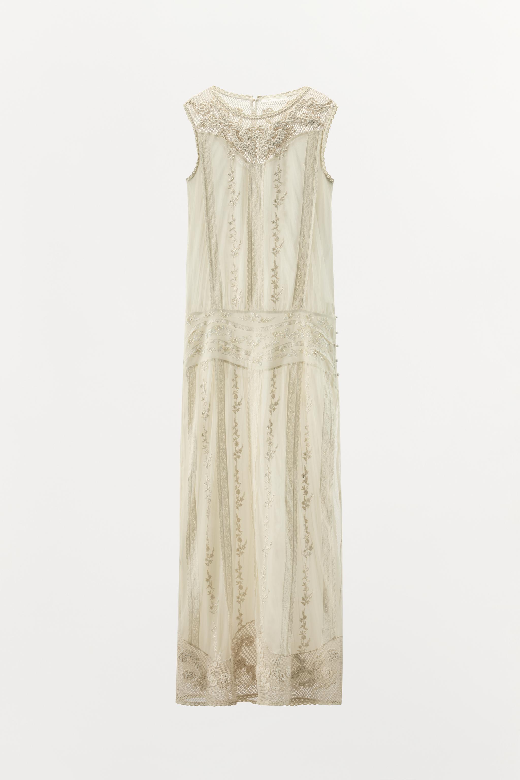 LIMITED EDITION EMBROIDERED LACE BEADED DRESS