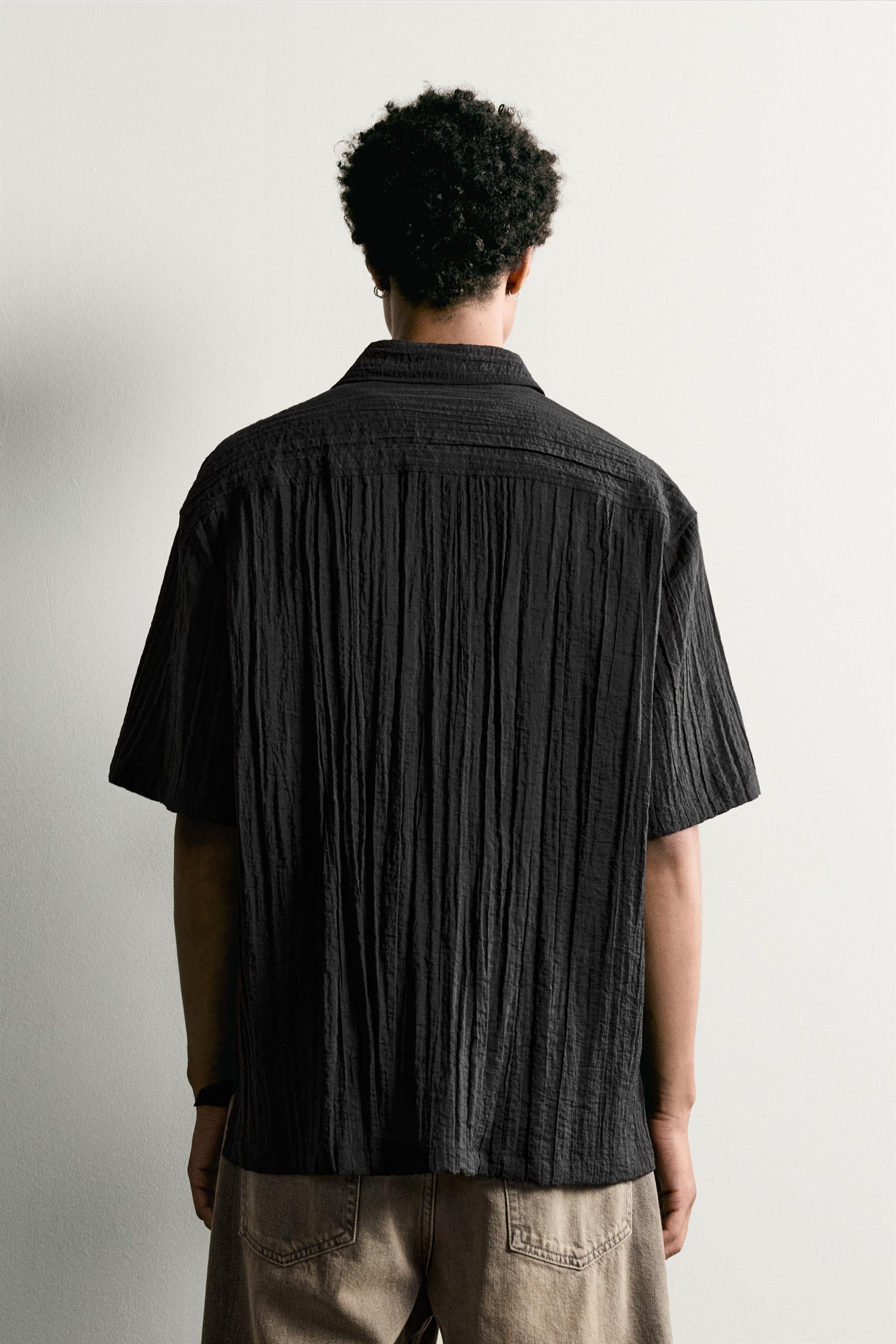 Мужские рубашки Zara RELAXED FIT TEXTURED SHIRT — фото 3