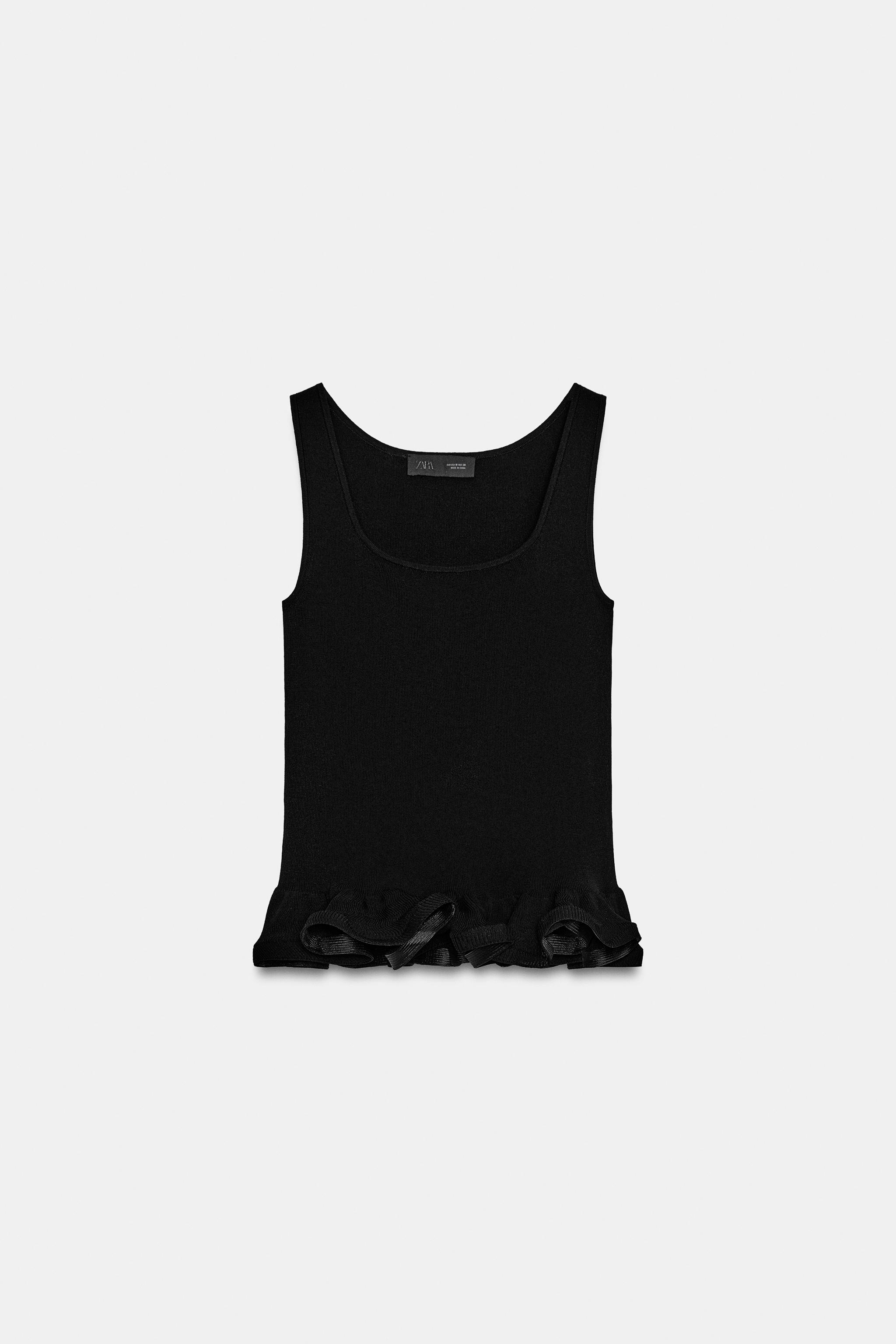 Zara DALGALI KESİM TRİKO TOP görsel 7