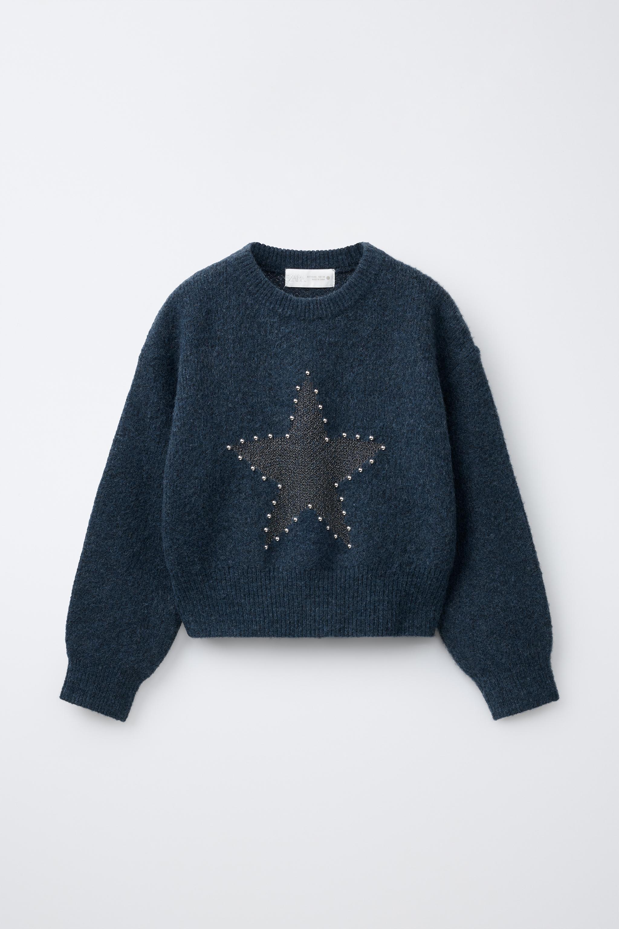 STUDDED STAR KNIT JUMPER