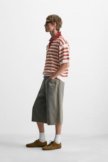 STRIPED TEXTURED KNIT POLO SHIRT - Multicoloured by Zara - Image 3