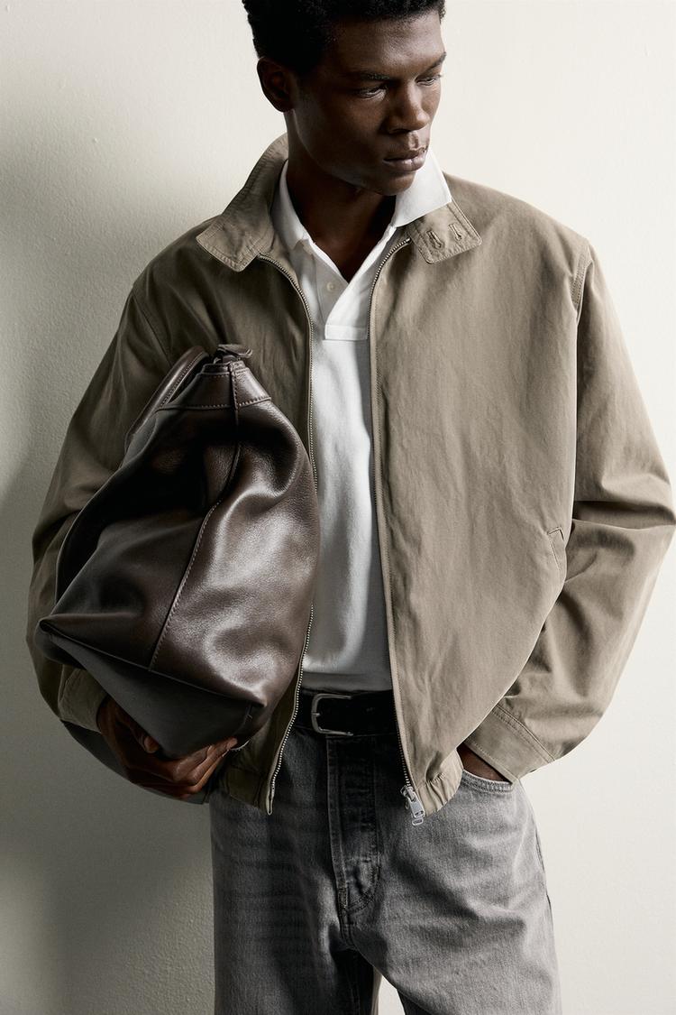 Chaqueta de corte regular con efecto lavado 5