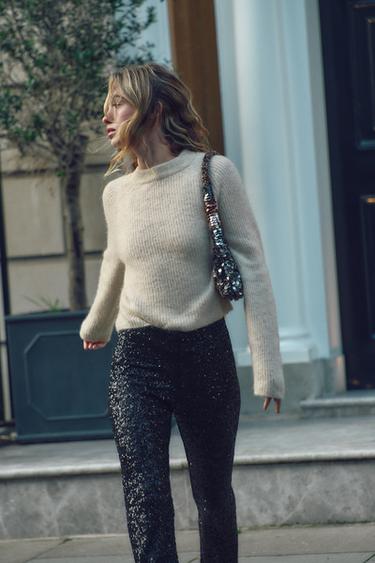 ALPACA AND WOOL SWEATER - Ecru / Marl by Zara - Image 0