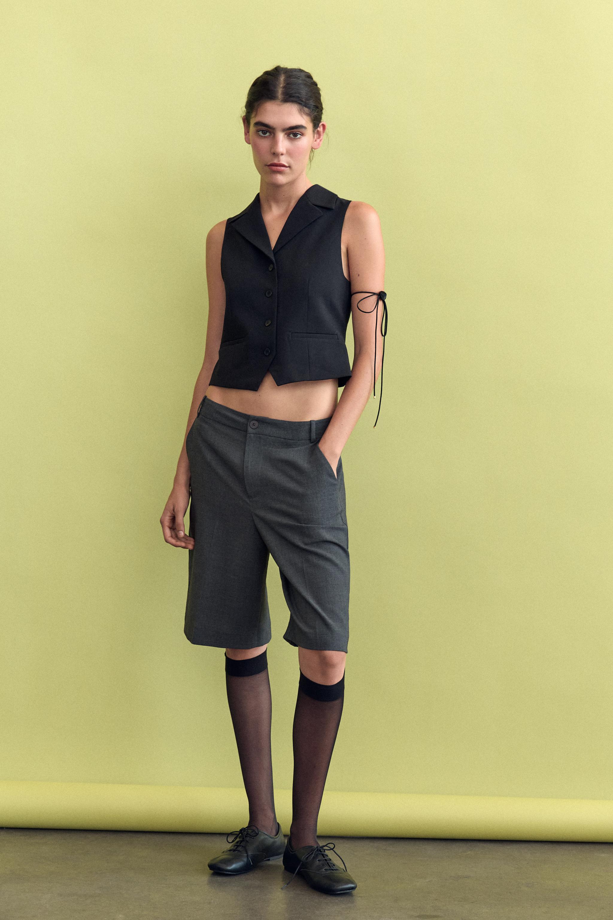 Damen Zweiteiler Set Ärmellose Weste & Weite Hose - Lässig Für Büro & Freizeit