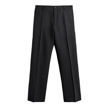 100% WOOL TEXTURED SUIT TROUSERS - Black by Zara